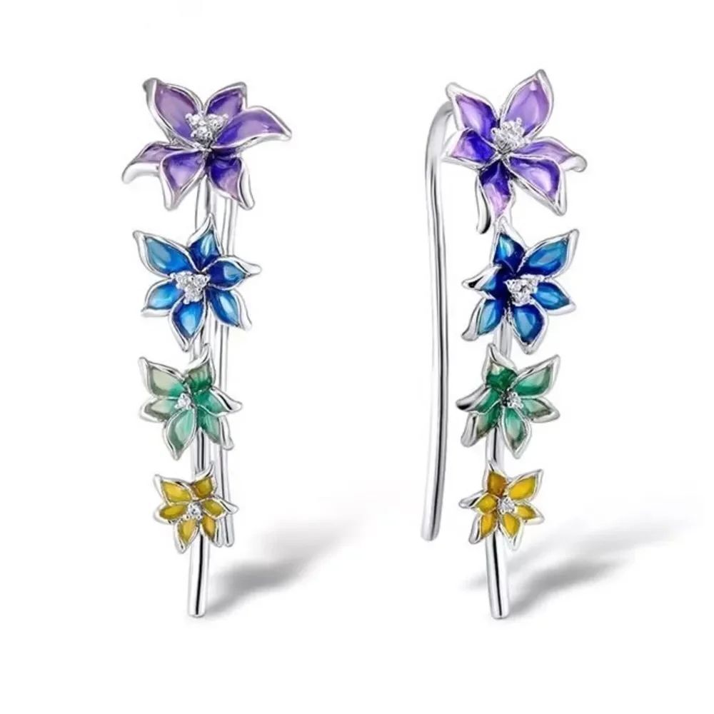 Multicolor flower Earrings N1817